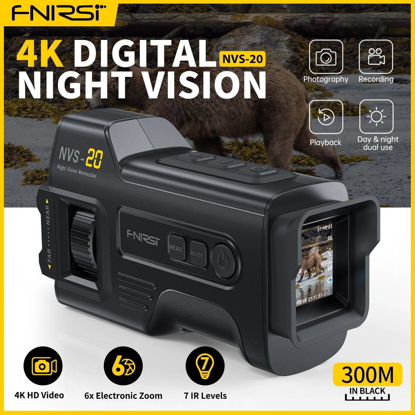 4K HD Monocular Night Vision Goggles