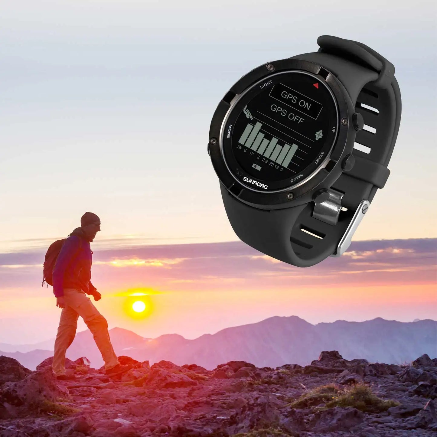 Sports Watch, GPS, Heart Rate Tracker, Alitmeter, Compass